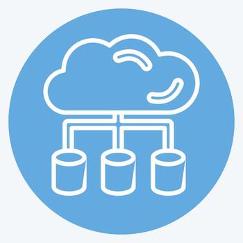 Icon Big Data. related to Machine Learning symbol. blue eyes style. simple design editable. simple illustration. simple vector icons
