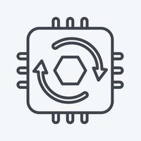 Icon Temporal Cycle Consistency. related to Machine Learning symbol. line style. simple design editable. simple illustration. simple vector icons