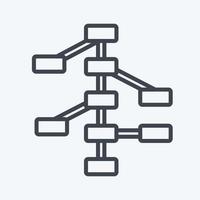 árboles de decisión de icono. relacionado con el símbolo de aprendizaje automático. estilo de línea diseño simple editable. ilustración sencilla. iconos vectoriales simples vector