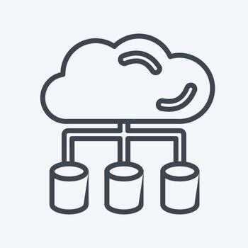 icono de grandes datos. relacionado con el símbolo de aprendizaje automático. estilo de línea diseño simple editable. ilustración sencilla. iconos vectoriales simples vector