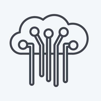 icono internet de las cosas. relacionado con el símbolo de aprendizaje automático. estilo de línea diseño simple editable. ilustración sencilla. iconos vectoriales simples vector