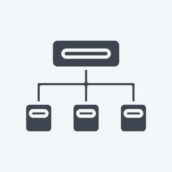 agrupación de iconos. relacionado con el símbolo de aprendizaje automático. estilo de glifo. diseño simple editable. ilustración sencilla. iconos vectoriales simples vector