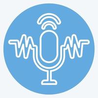Icon Speech Recognition. related to Machine Learning symbol. blue eyes style. simple design editable. simple illustration. simple vector icons