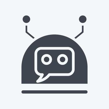 Icon Chatbot. related to Machine Learning symbol. glyph style. simple design editable. simple illustration. simple vector icons