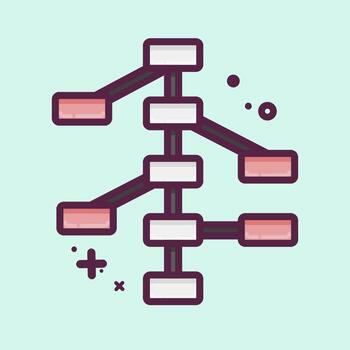 Icon Decision Trees. related to Machine Learning symbol. MBE style. simple design editable. simple illustration. simple vector icons