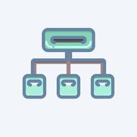 Icon Clustering. related to Machine Learning symbol. doodle style. simple design editable. simple illustration. simple vector icons