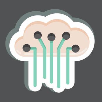 Sticker Internet of Things. related to Machine Learning symbol. simple design editable. simple illustration. simple vector icons