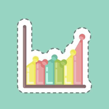 Sticker line cut Sample Data. related to Machine Learning symbol. simple design editable. simple illustration. simple vector icons