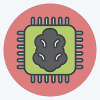 Icon Artificial Intelligence. related to Machine Learning symbol. color mate style. simple design editable. simple illustration. simple vector icons