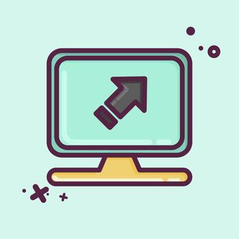 Icon Computer System. related to Machine Learning symbol. MBE style. simple design editable. simple illustration. simple vector icons