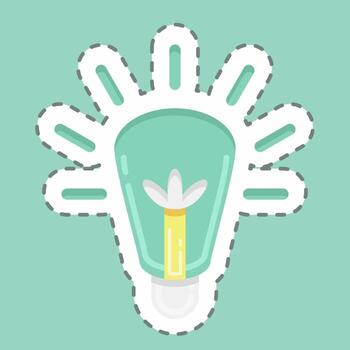 solución de corte de línea de pegatina. relacionado con el símbolo de aprendizaje automático. diseño simple editable. ilustración sencilla. iconos vectoriales simples vector