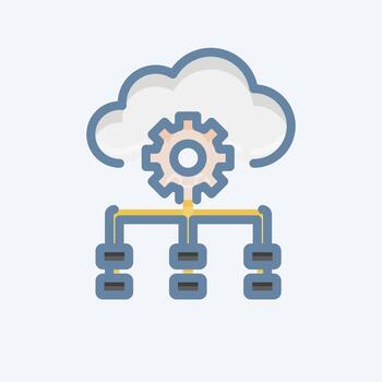 Icon Temporal Difference. related to Machine Learning symbol. doodle style. simple design editable. simple illustration. simple vector icons