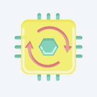 Icon Temporal Cycle Consistency. related to Machine Learning symbol. flat style. simple design editable. simple illustration. simple vector icons