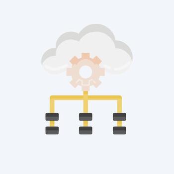 Icon Temporal Difference. related to Machine Learning symbol. flat style. simple design editable. simple illustration. simple vector icons