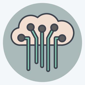 Icon Internet of Things. related to Machine Learning symbol. color mate style. simple design editable. simple illustration. simple vector icons