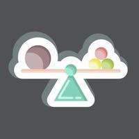 pegatina meta aprendizaje. relacionado con el símbolo de aprendizaje automático. diseño simple editable. ilustración sencilla. iconos vectoriales simples vector