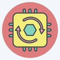 Icon Temporal Cycle Consistency. related to Machine Learning symbol. color mate style. simple design editable. simple illustration. simple vector icons