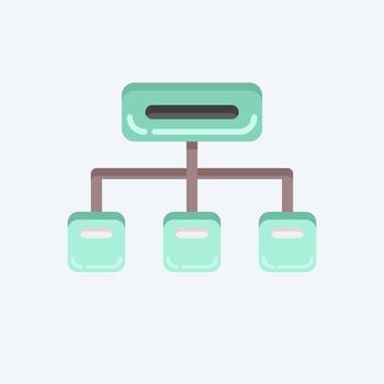 Icon Clustering. related to Machine Learning symbol. flat style. simple design editable. simple illustration. simple vector icons