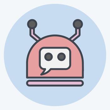 Icon Chatbot. related to Machine Learning symbol. color mate style. simple design editable. simple illustration. simple vector icons