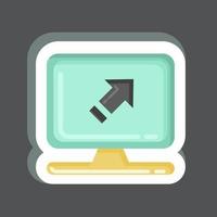 Sticker Computer System. related to Machine Learning symbol. simple design editable. simple illustration. simple vector icons
