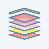Icon Multilayers. related to Machine Learning symbol. doodle style. simple design editable. simple illustration. simple vector icons