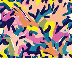 colorido patrón de safari de camuflaje. ilustración para papel tapiz, telas, envoltorios, postales, tarjetas de felicitación, invitaciones de boda, pancartas, web. vector