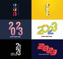 Big Set of 2023 Happy New Year logo text design 2023 number design template vector