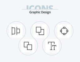 paquete de iconos de línea de diseño 5 diseño de iconos. . creativo. vector