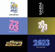 Big Set of 2023 Happy New Year logo text design 2023 number design template vector