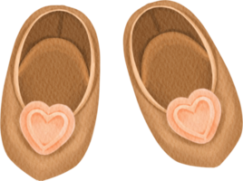 watercolor baby shoes png