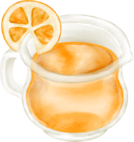 waterverf oranje sap png