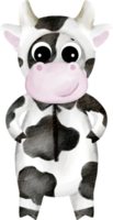 vaca linda acuarela png