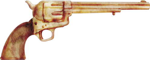pistolet de cow-boy aquarelle png