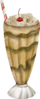 aquarell schokoladenmilchshake png