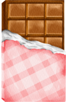 barre de chocolat aquarelle png