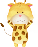 watercolor giraffe cute cartoon png