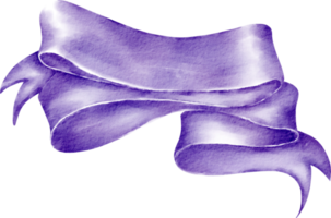 watercolor ribbon purple png