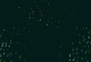 Light blue, green vector backdrop with gender signs.