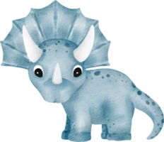 acquerello dinosauro cartone animato png