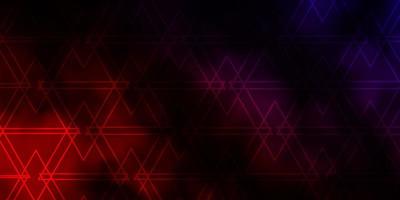 Dark Pink, Yellow vector texture with lines, triangles.