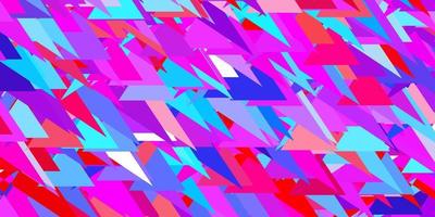 Light blue, red vector backdrop with triangles, lines.