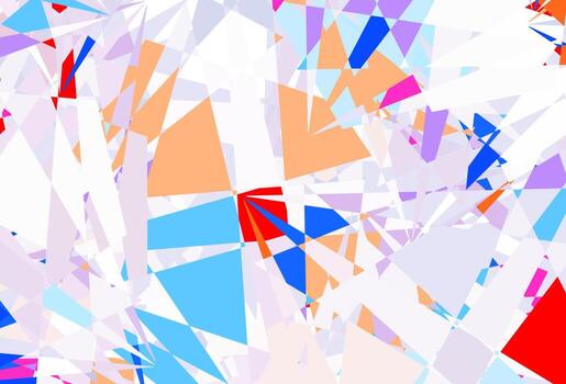 Light Blue, Red vector background with triangles.