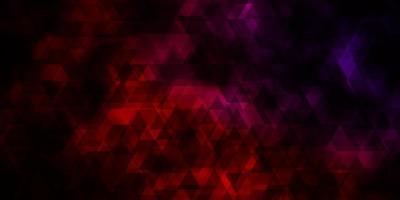 Dark Pink, Red vector backdrop with lines, triangles.