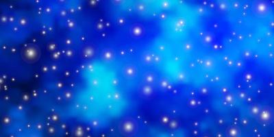 Light BLUE vector pattern with abstract stars.