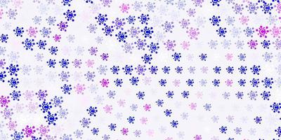 Light Pink, Blue vector backdrop with virus symbols.