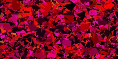 Dark Pink, Red vector texture with random triangles.