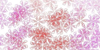 Light pink, red vector abstract layout with leaves.