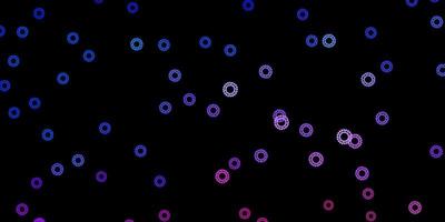 textura de vector azul oscuro, rojo con símbolos de enfermedad.