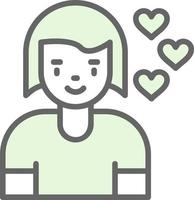 Girlfriend Vector Icon Design