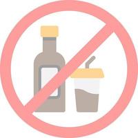 No Drink Vector Icon Design